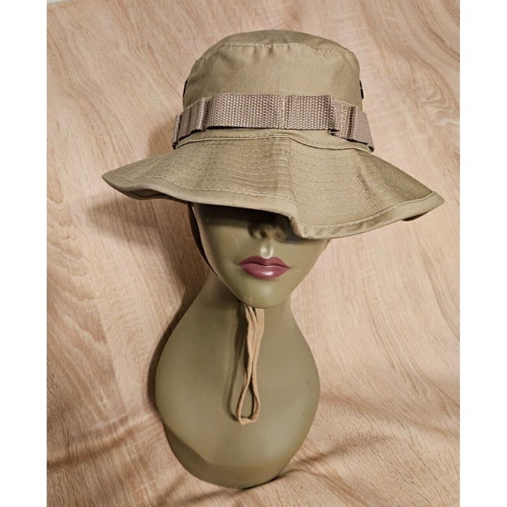 Military Type Boonie Hat Sun Hot Weather Type ll Army Size 7 Tan Brown